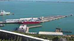 Activity at the Bibby Stockholm barge in Dorset News Clip