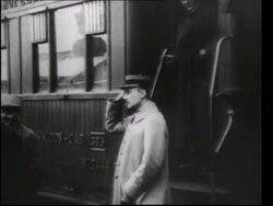 French Prime Minister Georges Clemenceau visits trenches, 1917 Stock Footage