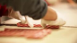 Making Candy Canes Stock Footage