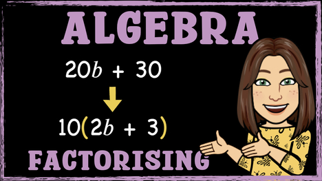 Algebra | Factorising to Single Brackets | Maths with Mrs. B