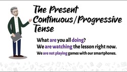 ESL - Present Continuous/Progressive (Difference between the Simple Present) Instructional Video