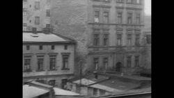 Travelling on the S-Bahn past houses (from Berlin 1920-1929) Stock Footage