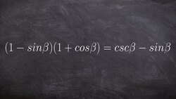 Tutorial for verifying trigonometric identities Instructional Video