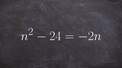 Solve an equation using the quadratic formula Instructional Video
