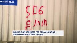 Police: Man arrested for spray-painting multiple Nassau locations, may be responsible for more vandalism News Clip