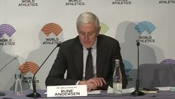 CLEAN : World Athletics fines Russia $10m caps neutral Russian athletes at 10 News Clip