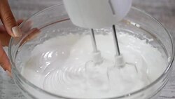 Whipping egg whites in meringue. Stock Footage