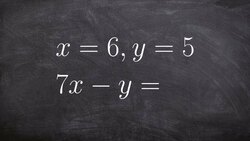 Evaluate a linear expression for two variables Instructional Video