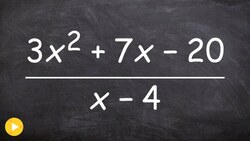 Using long division to divide polynomials - Math tutorial Instructional Video