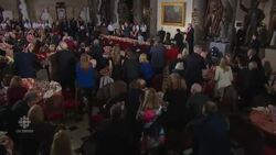 President Trump leads standing ovation for Clintons News Clip