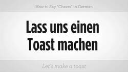 How to Say "Cheers" in German Instructional Video