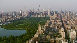 New York's Urban Oasis: Drone Views of Central Park Stock Footage