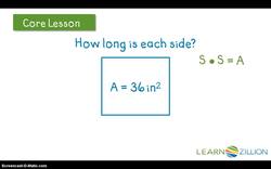 Finding the Side Length of a Square Instructional Video