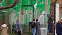 People continue to flock to see Banksy tree mural defaced with white paint News Clip