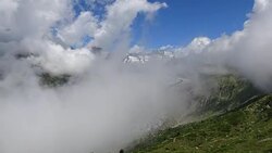 Time lapse view the great Aletsch Glacier, route Aletsch Panoramaweg in national park Switzerland, Europe Stock Footage