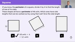 Calculate the side length of a regular polygon by division where the perimeter is known Instructional Video