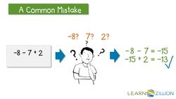 Solving Multistep Problems with Positive and Negative Decimals Using the Order of Operations Instructional Video