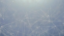 Abstract Futuristic Geometric Plexus Digital network of blue dot and white lines, dots, Triangles and node. Computer Network Data, Big Data, Connection Technology Seamless Loop Background Stock Footage