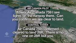 Air Canada Airbus avoids major mishap during landing News Clip