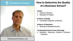 Quality of a Business School Instructional Video