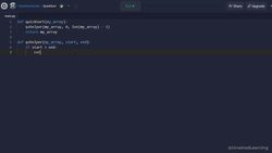 Data Structures and Algorithms The Complete Masterclass - Implementing Quicksort Instructional Video
