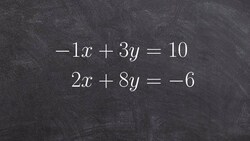Using the substitution method to solve the system of equations Instructional Video