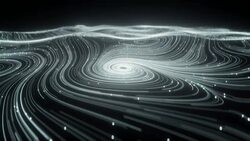 Abstract particle curve background. 3d rendering. 4K, Ultra HD resolution Stock Footage