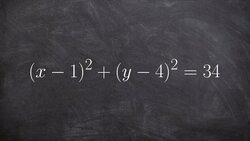 Learn how to graph the equation of a circle when center is not at the origin Instructional Video