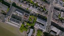 Aerial View of Suburban Streets in London, UK. 4K Stock Footage