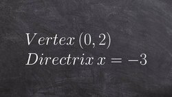 Writing the equation of a parabola in standard form from conic sections Instructional Video