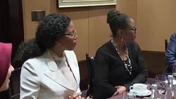 Erdogan meets Malcolm X's daughters in New York Stock Footage