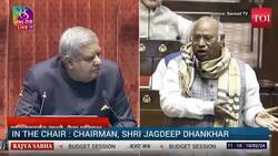 VP Jagdeep Dhankhar fumes at Opposition MPs, LoP Kharge in Rajya Sabha News Clip