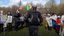XR protesters gather in London opposing new fossil fuel investments News Clip