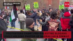 Nasrallah Funeral In New York: Hezbollah & Israel Supporters Clash, Intifada Slogans Echo | Watch News Clip