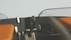 Close up footage of a person writing VIOLENCE on an old typewriter, with sound Stock Footage