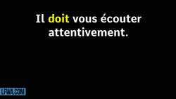 Learn French: how to say "I MUST...YOU MUST..." in 5 minutes. Instructional Video
