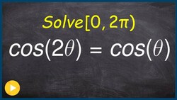 Solve an equation with double angle of cosine Instructional Video