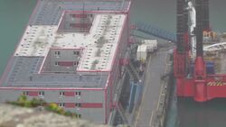 Footage of the Bibby Stockholm following reports of a death onboard News Clip