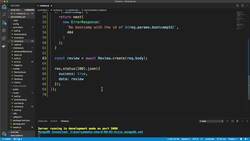 Node.js API Masterclass with Express and MongoDB - Add Review for Bootcamp Instructional Video
