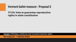 Vermont, Michigan, California vote to protect abortion rights News Clip