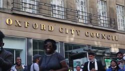 CLEAN : Protesters in Oxford call for statue of British imperialist Cecil Rhodes to be removed News Clip