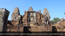 Cambodia, Angkor - Pre Rup temple-h Stock Footage
