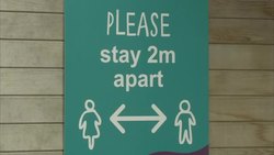 Social Distancing Sign News Clip