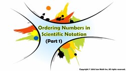Ordering Numbers in Scientific Notation (Part 1) Instructional Video