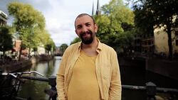 Portrait of Happy Man Looking at Camera, Outdoor Stock Footage