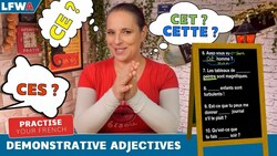 Practise your French demonstrative adjectives: CE, CET, CETTE, CES Instructional Video