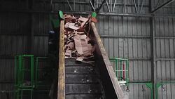 Cardboard boxes being recycled Stock Footage