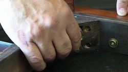 DIY: using an allen key (hex key) to tighten a screw Stock Footage