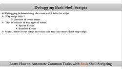 Bash Shell Scripting- Debugging a Bash Shell Script Instructional Video