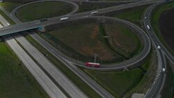 highway road interchange (aerial) Stock Footage